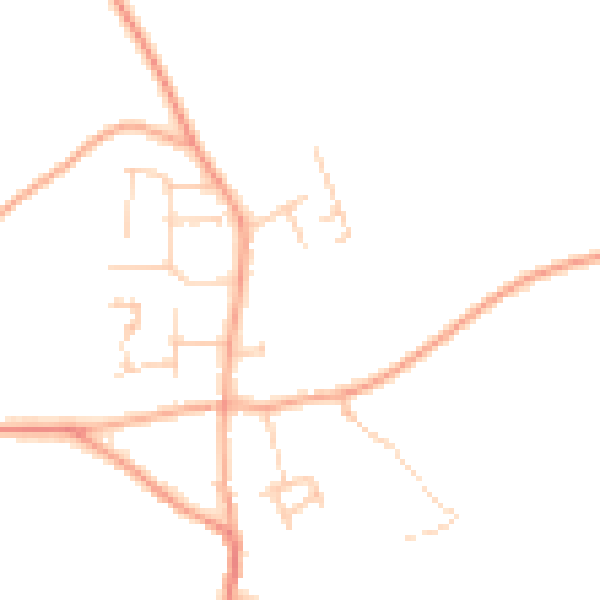Daytime road noise heatmap for NR14 6HZ