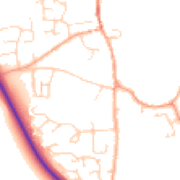 Daytime road noise heatmap for NR14 6JU