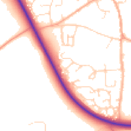 Daytime road noise heatmap for NR14 6LG