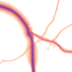 Daytime road noise heatmap for NR14 6TH