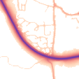 Daytime road noise heatmap for NR14 6UA