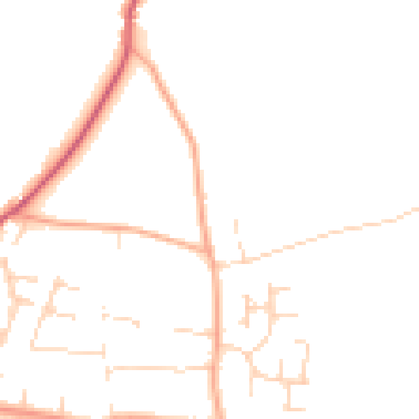 Daytime road noise heatmap for NR14 8AE