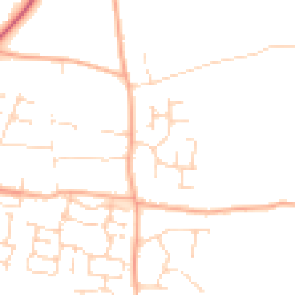 Daytime road noise heatmap for NR14 8AR