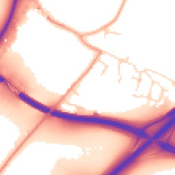 Daytime road noise heatmap for NR14 8UH