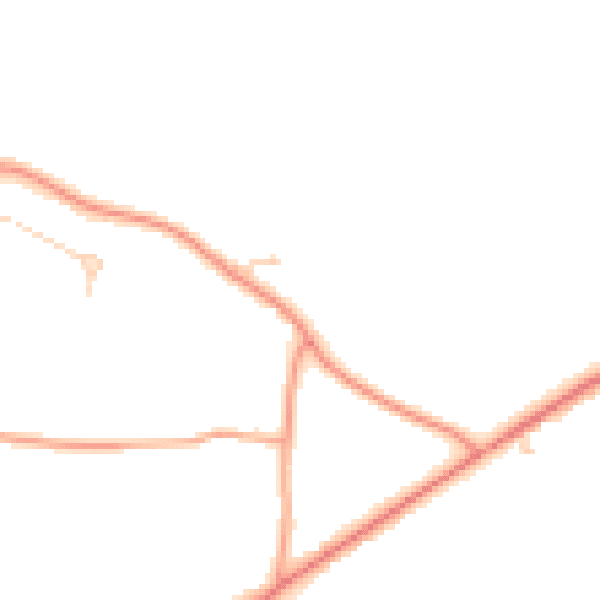 Daytime road noise heatmap for NR16 1SH