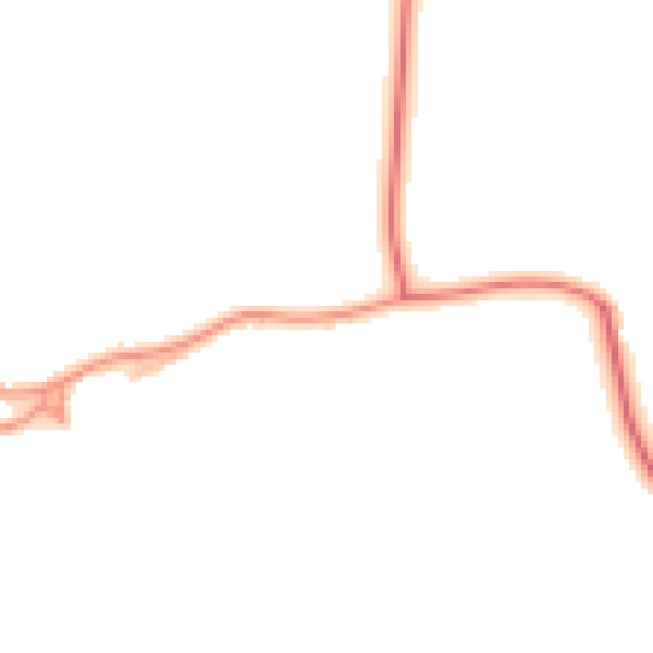 Daytime road noise heatmap for NR17 1DJ