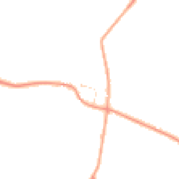 Daytime road noise heatmap for NR17 1EX