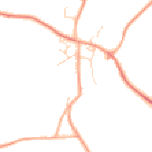 Daytime road noise heatmap for NR17 1HR