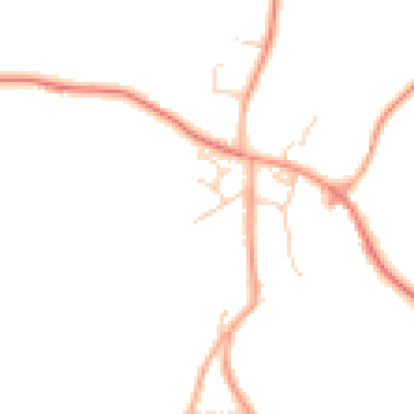 Daytime road noise heatmap for NR17 1HT