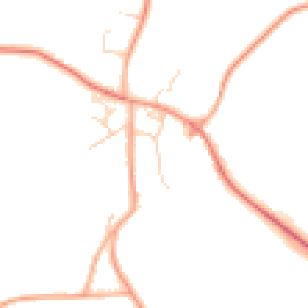 Daytime road noise heatmap for NR17 1LD