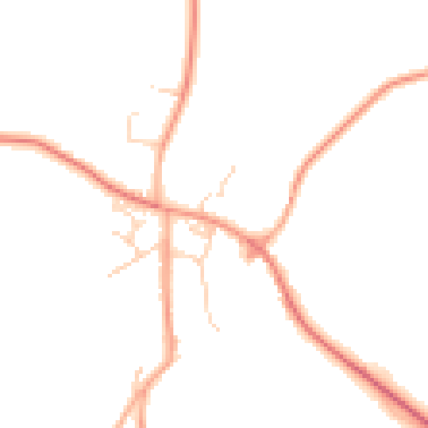 Daytime road noise heatmap for NR17 1LF