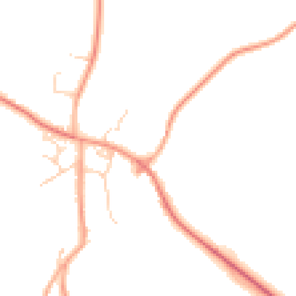 Daytime road noise heatmap for NR17 1PR