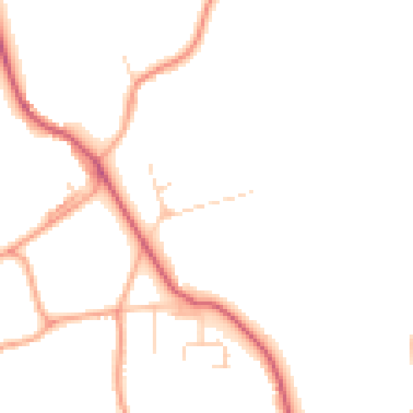 Daytime road noise heatmap for NR17 1RP