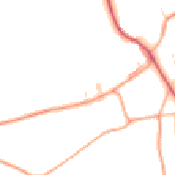 Daytime road noise heatmap for NR17 1SJ