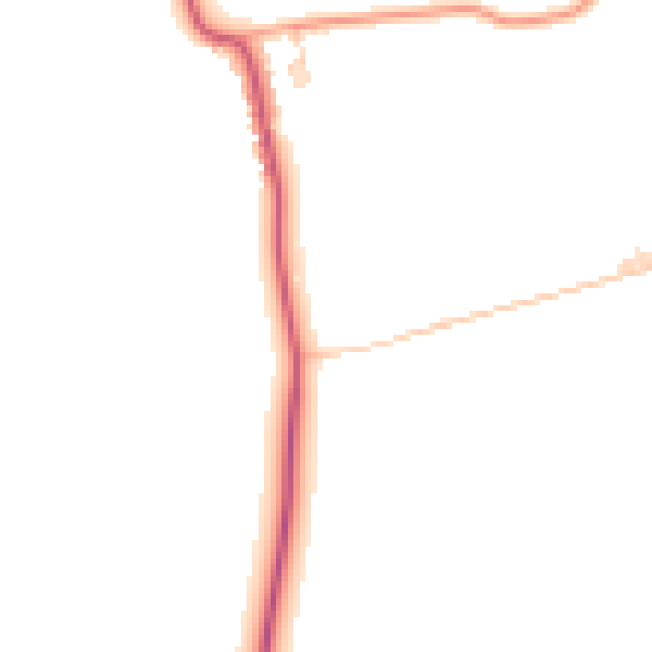 Daytime road noise heatmap for NR17 1SX