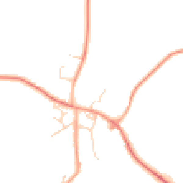 Daytime road noise heatmap for NR17 1TE