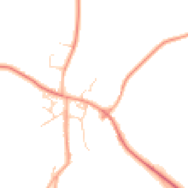 Daytime road noise heatmap for NR17 1TL
