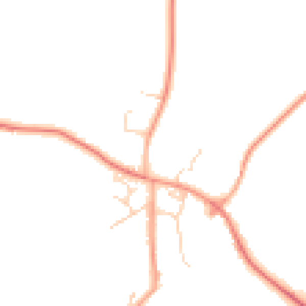 Daytime road noise heatmap for NR17 1TN