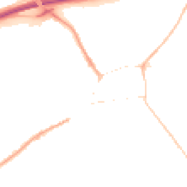 Night-time road noise heatmap for NR17 2AB