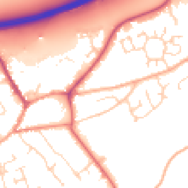 Daytime road noise heatmap for NR17 2AN