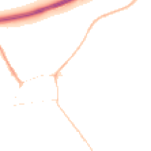 Night-time road noise heatmap for NR17 2AN