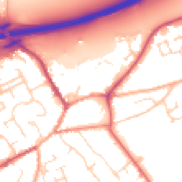 Daytime road noise heatmap for NR17 2FA