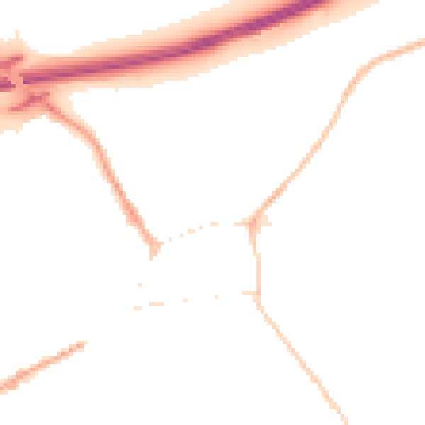 Night-time road noise heatmap for NR17 2FA