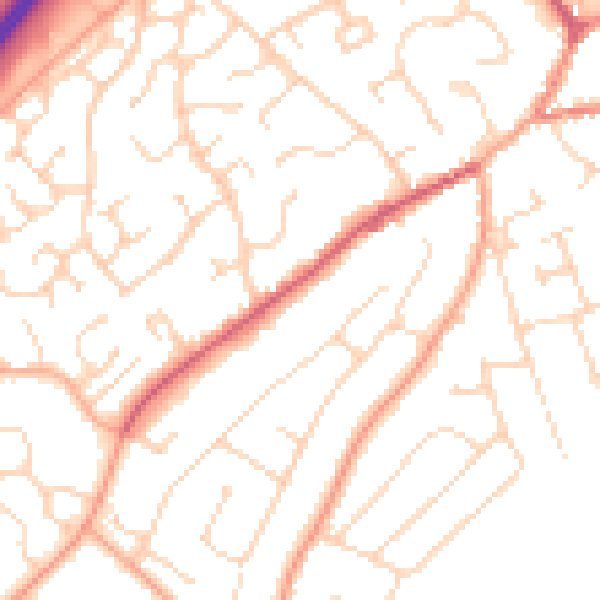 Daytime road noise heatmap for NR17 2FH
