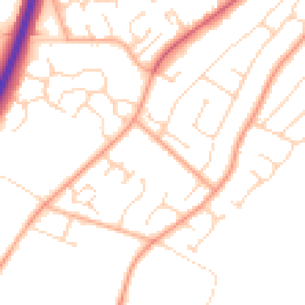 Daytime road noise heatmap for NR17 2GT