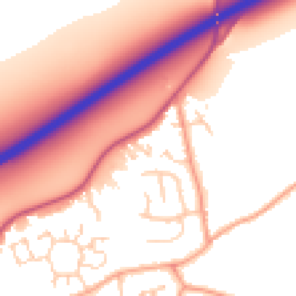Daytime road noise heatmap for NR17 2GY
