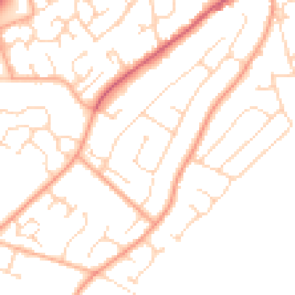 Daytime road noise heatmap for NR17 2HF