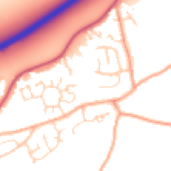 Daytime road noise heatmap for NR17 2LZ