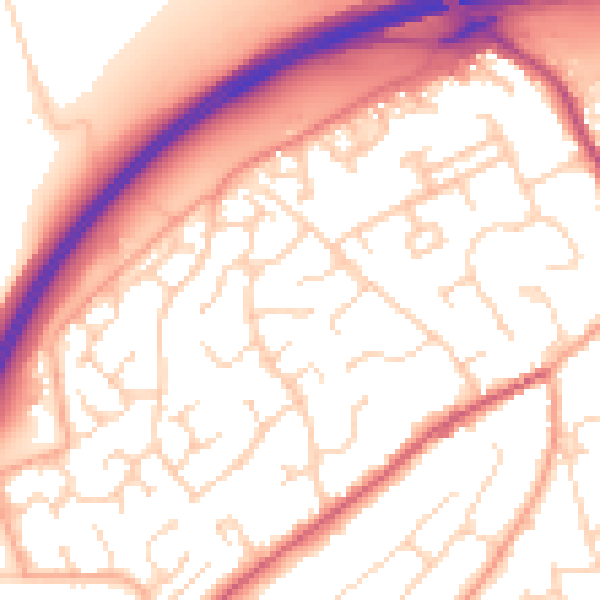 Daytime road noise heatmap for NR17 2PH