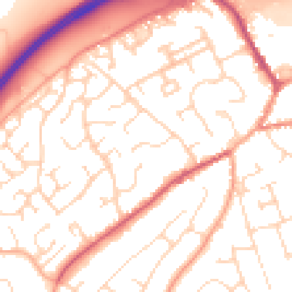 Daytime road noise heatmap for NR17 2QP