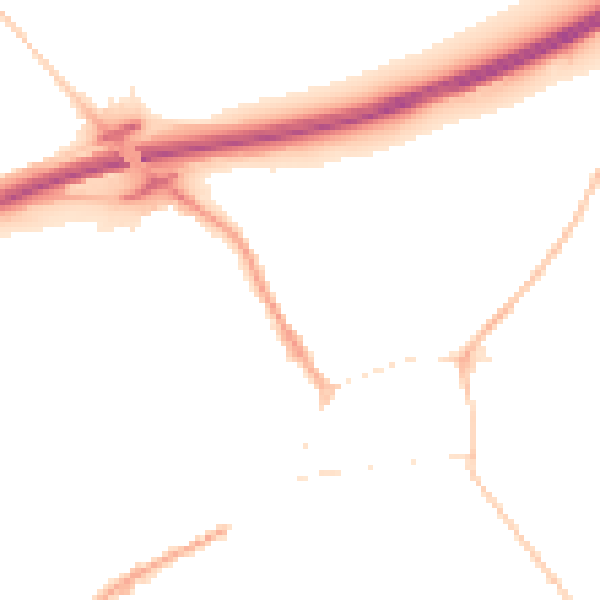 Night-time road noise heatmap for NR17 2SA