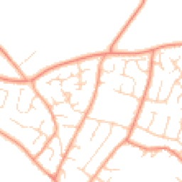 Daytime road noise heatmap for NR18 0DE