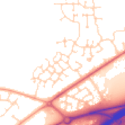 Daytime road noise heatmap for NR18 0FA