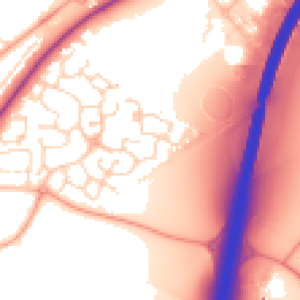 Daytime road noise heatmap for NR18 0XP
