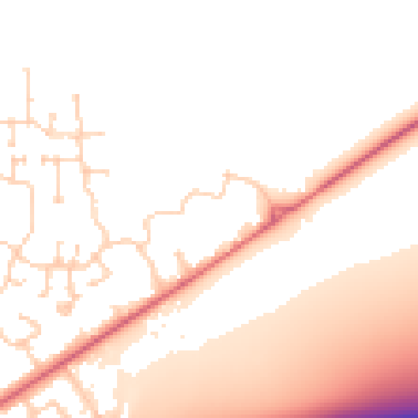 Daytime road noise heatmap for NR18 0XZ