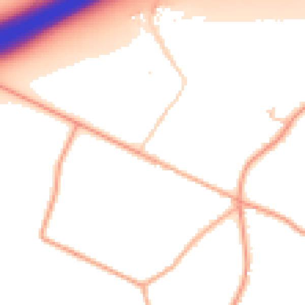 Daytime road noise heatmap for NR18 9JR