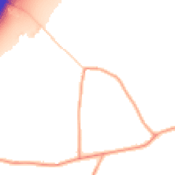 Daytime road noise heatmap for NR18 9NN