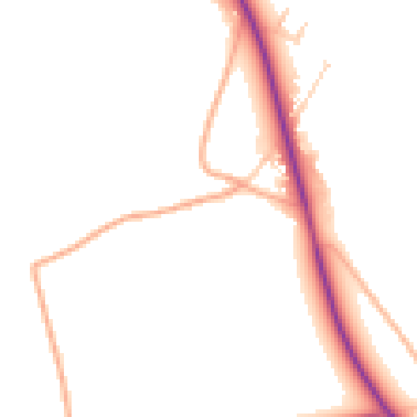 Daytime road noise heatmap for NR20 4QT