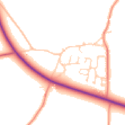 Daytime road noise heatmap for NR20 4SE