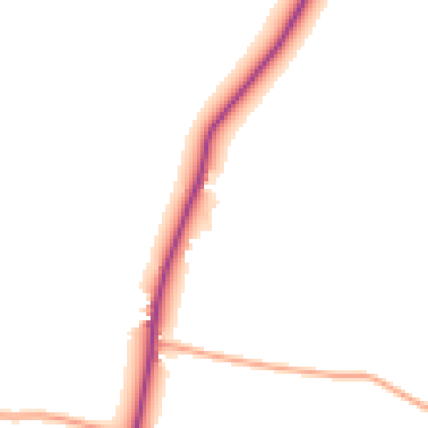 Daytime road noise heatmap for NR21 7EE