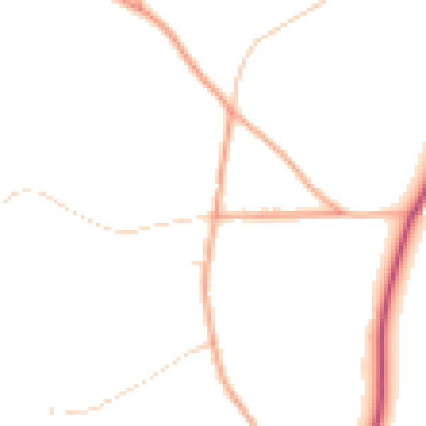 Daytime road noise heatmap for NR24 2AJ