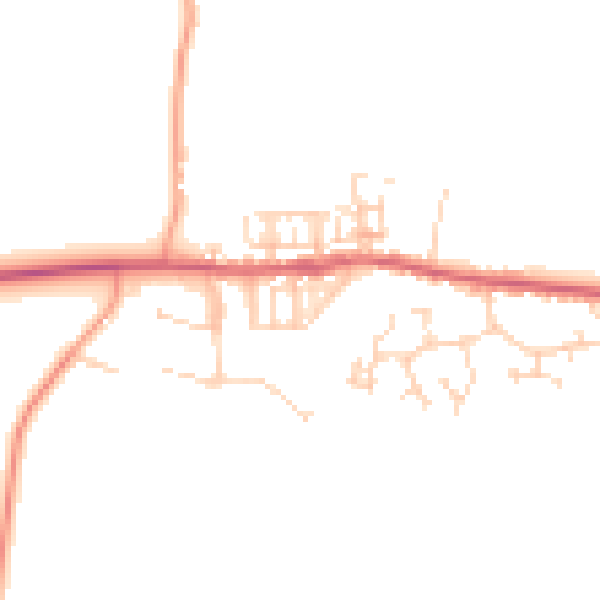 Daytime road noise heatmap for NR24 2DD