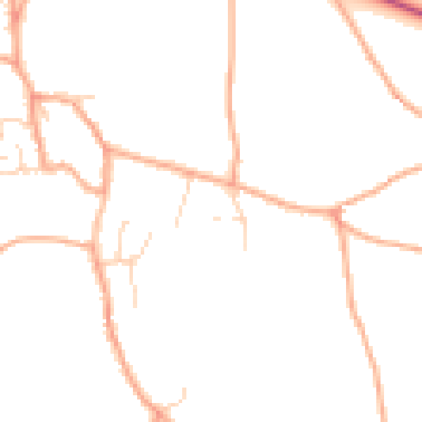 Daytime road noise heatmap for NR24 2HA