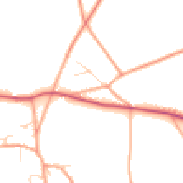 Daytime road noise heatmap for NR24 2HU