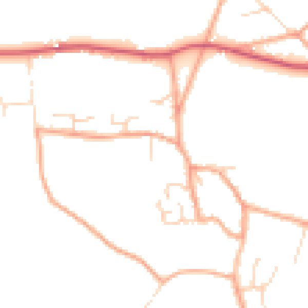 Daytime road noise heatmap for NR24 2LD