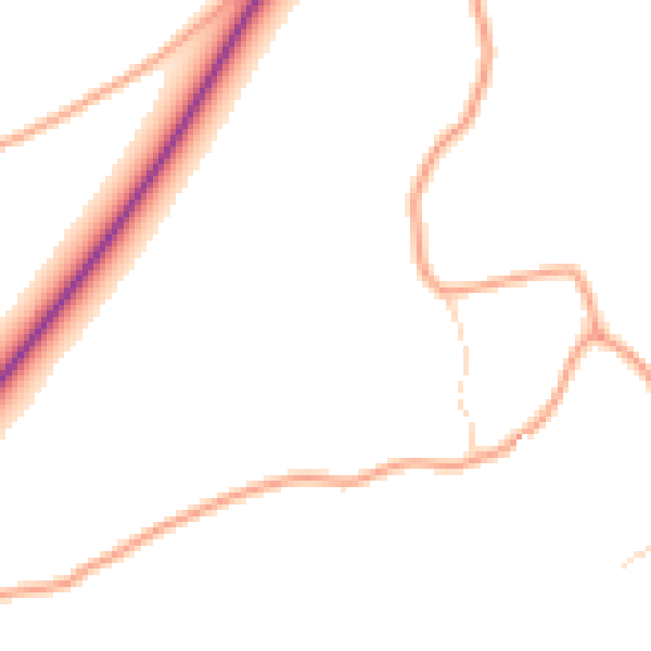Daytime road noise heatmap for NR24 2NY